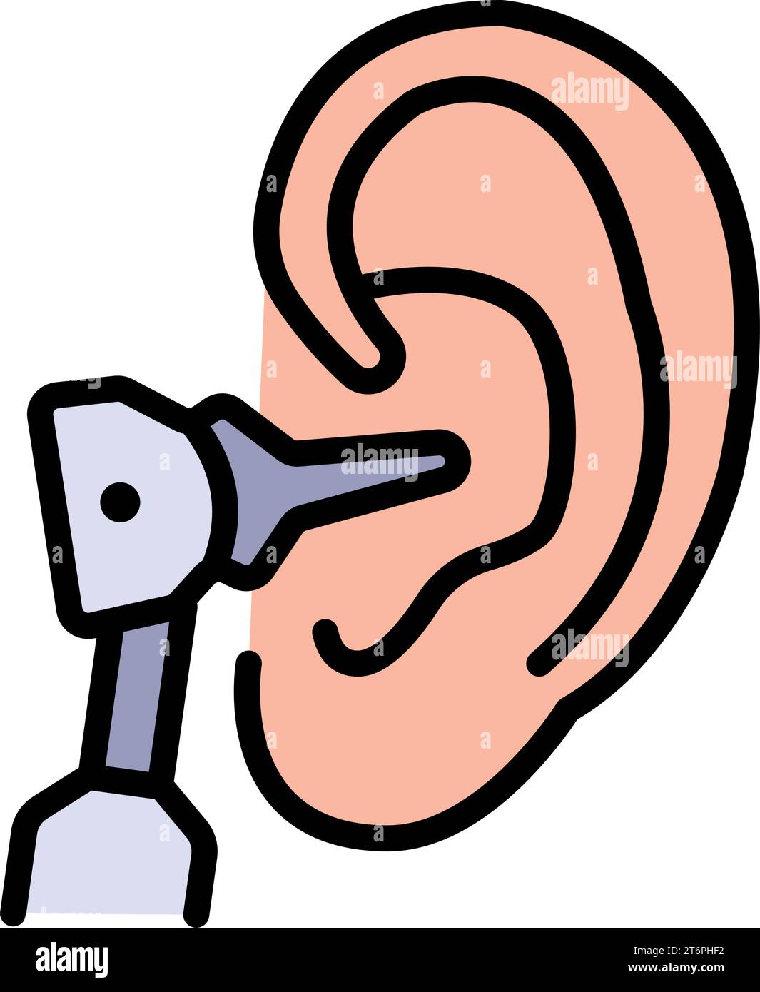 Otoscope icon. Color vector illustration from hospital collection