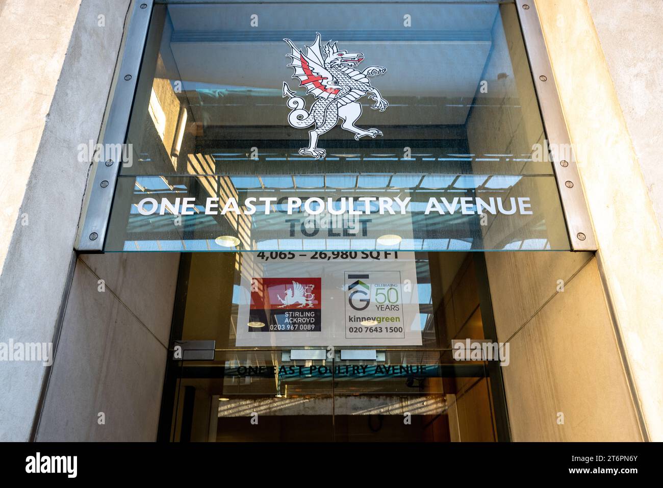 A sign for office space to let sits behind the sign for number one