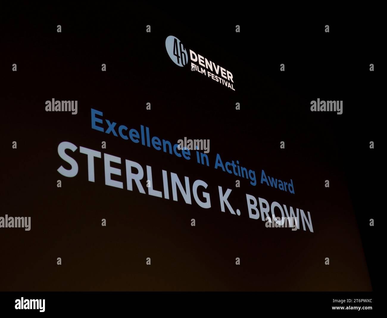 November 11, 2023, Denver, Colorado, USA Emmy & Golden Globe Award winning actor STERLING K