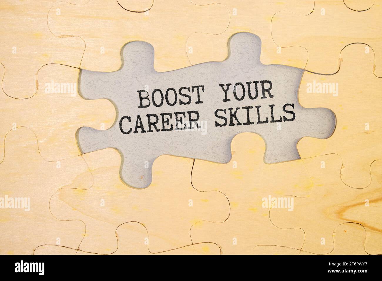 Business concept about Boost Your Career Skills with sign on the piece of paper Stock Photo