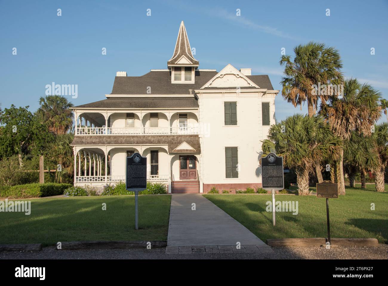 Sabal Palm Sanctuary and the historic Rabb Plantation House, good birding, bird watching destination, Brownsville, Texas, USA Stock Photo