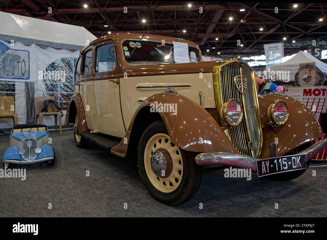 LYON, November 10, 2023 : The Epoqu'Auto show has been organised since 1979 and brings together a prestigious array of old cars, numerous exhibitors, Stock Photo