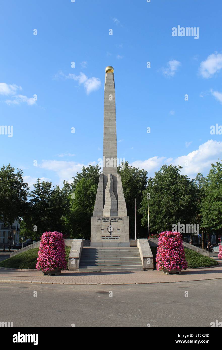 Latvian War of Independence 1918-1920 Monument in Cesis Stock Photo
