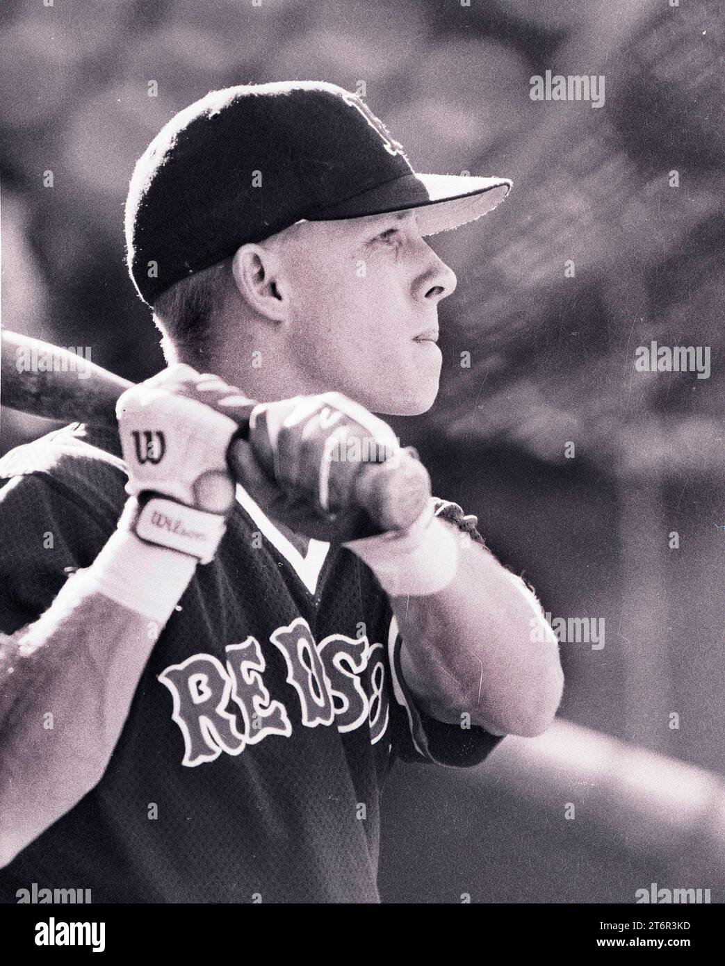 Red Sox 1996 season Jeff Frye infielder at the batting cage in FenwayPark  Boston Ma USA june 26 1999 photo by bill belknap Stock Photo
