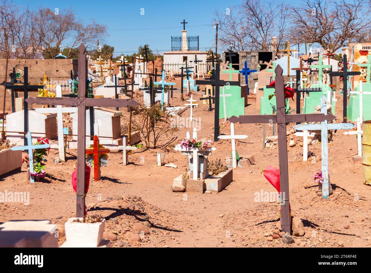 Cemetery in San Pedro de Atacama, Chile. Stock Photo