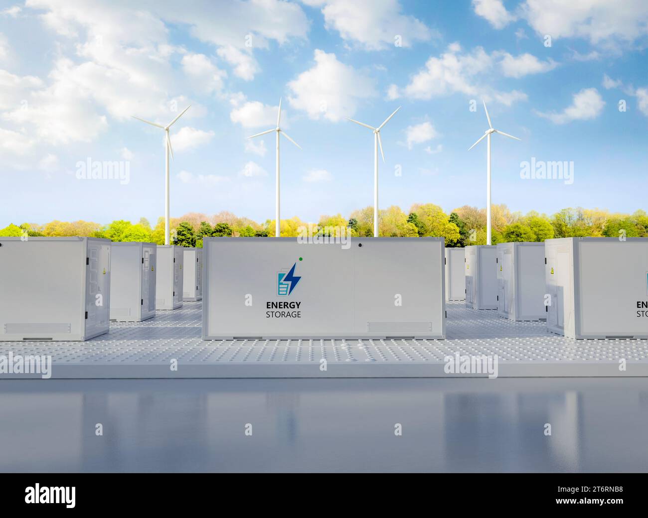3d rendering amount of energy storage systems or battery container ...
