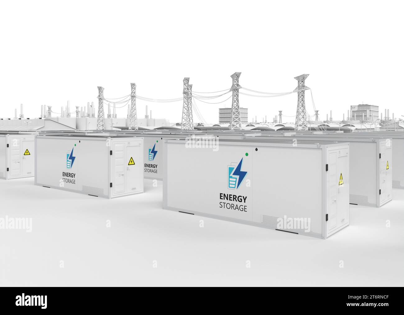 3d rendering energy storage system or battery container unit with smart ...