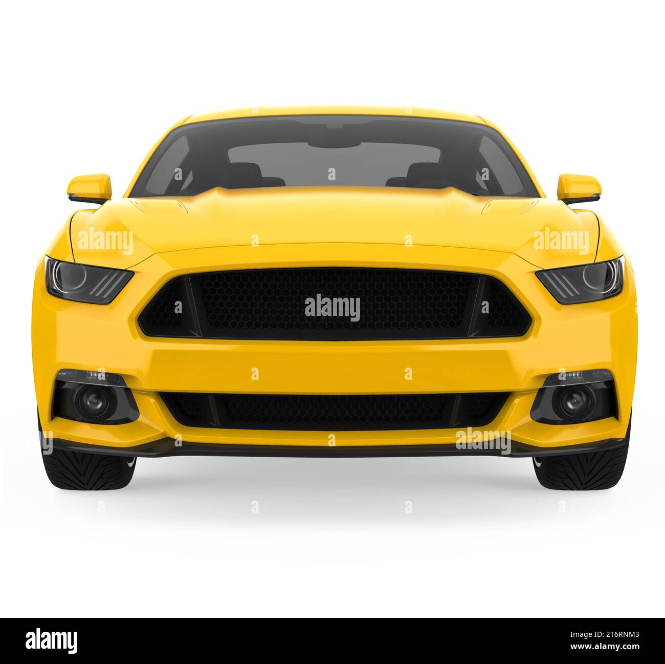 Yellow Sport Car Isolated Stock Photo