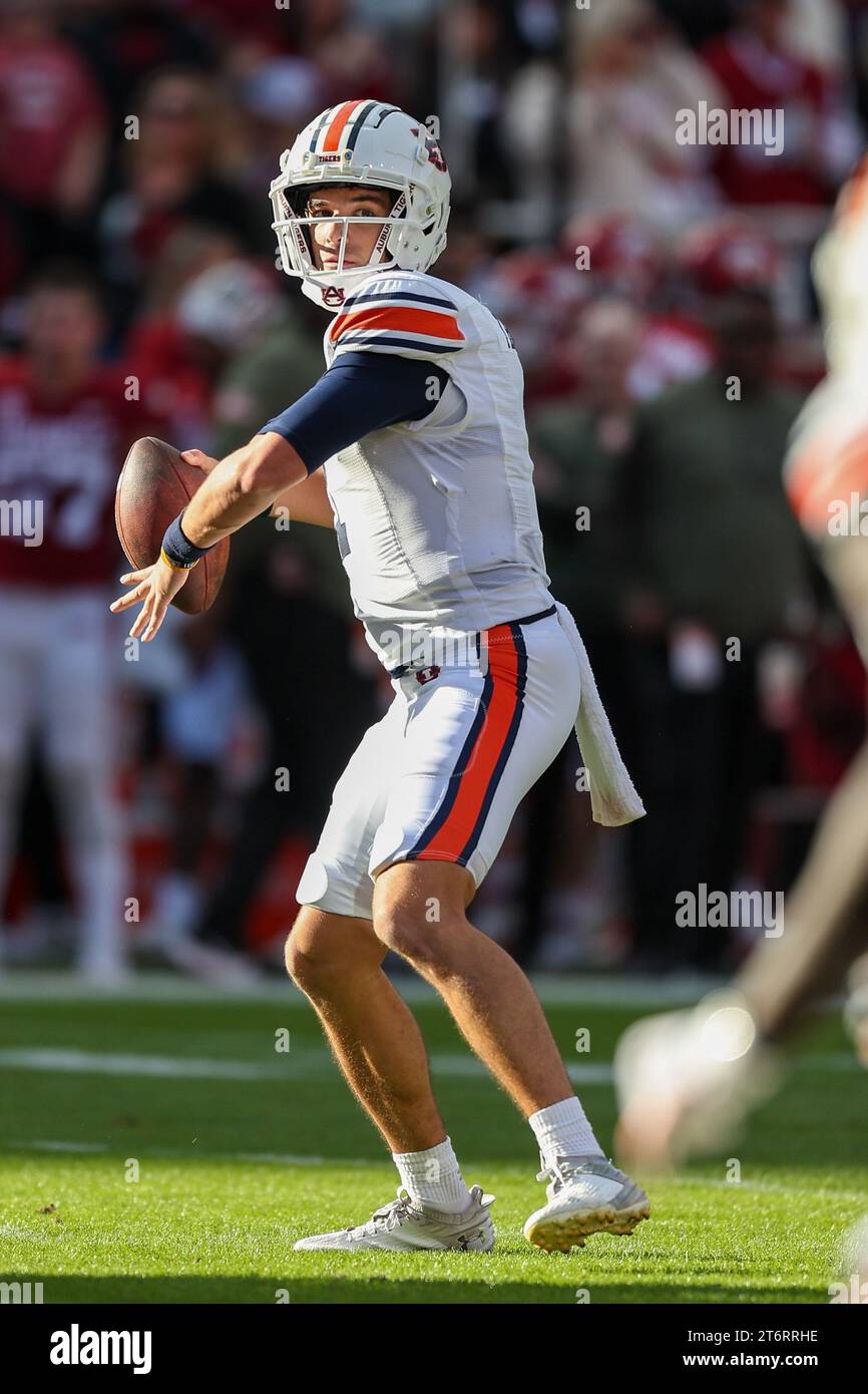 November 11, 2023 Payton Thorne 1 Auburn QB settles in the pocket looking down the field