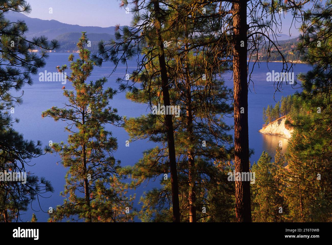 Franklin D Roosevelt Lake, Lake Roosevelt National Recreation Area, Washington Stock Photo