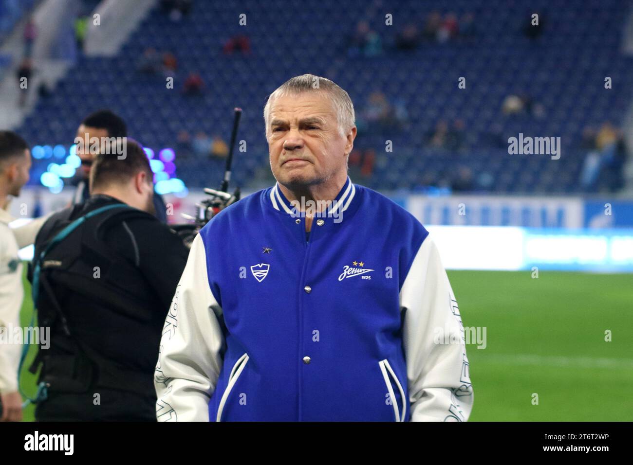 Alexander Medvedev, Chairman of the Board of FC Zenit seen in action during the Russian Premier League football match between Zenit Saint Petersburg and Krasnodar at Gazprom Arena. Final score; Zenit 1:1 Krasnodar. Stock Photo