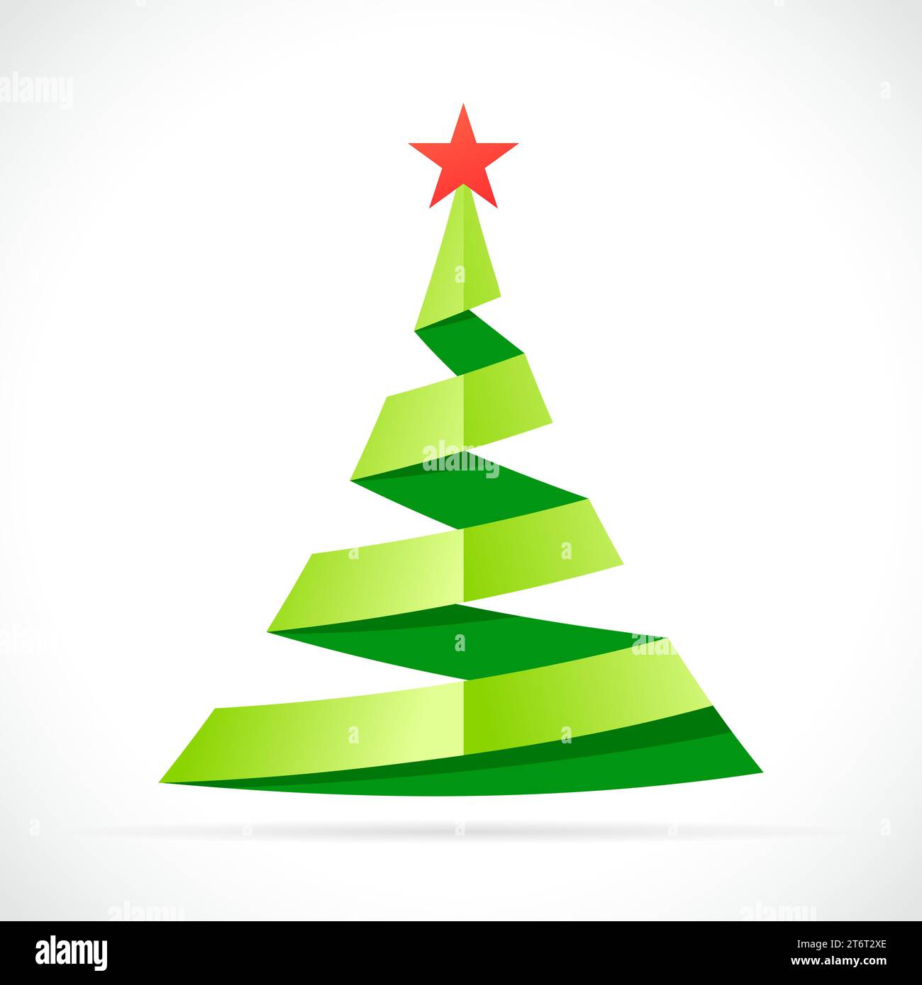 illustration of christmas tree with ribbon concept Stock Vector Image ...