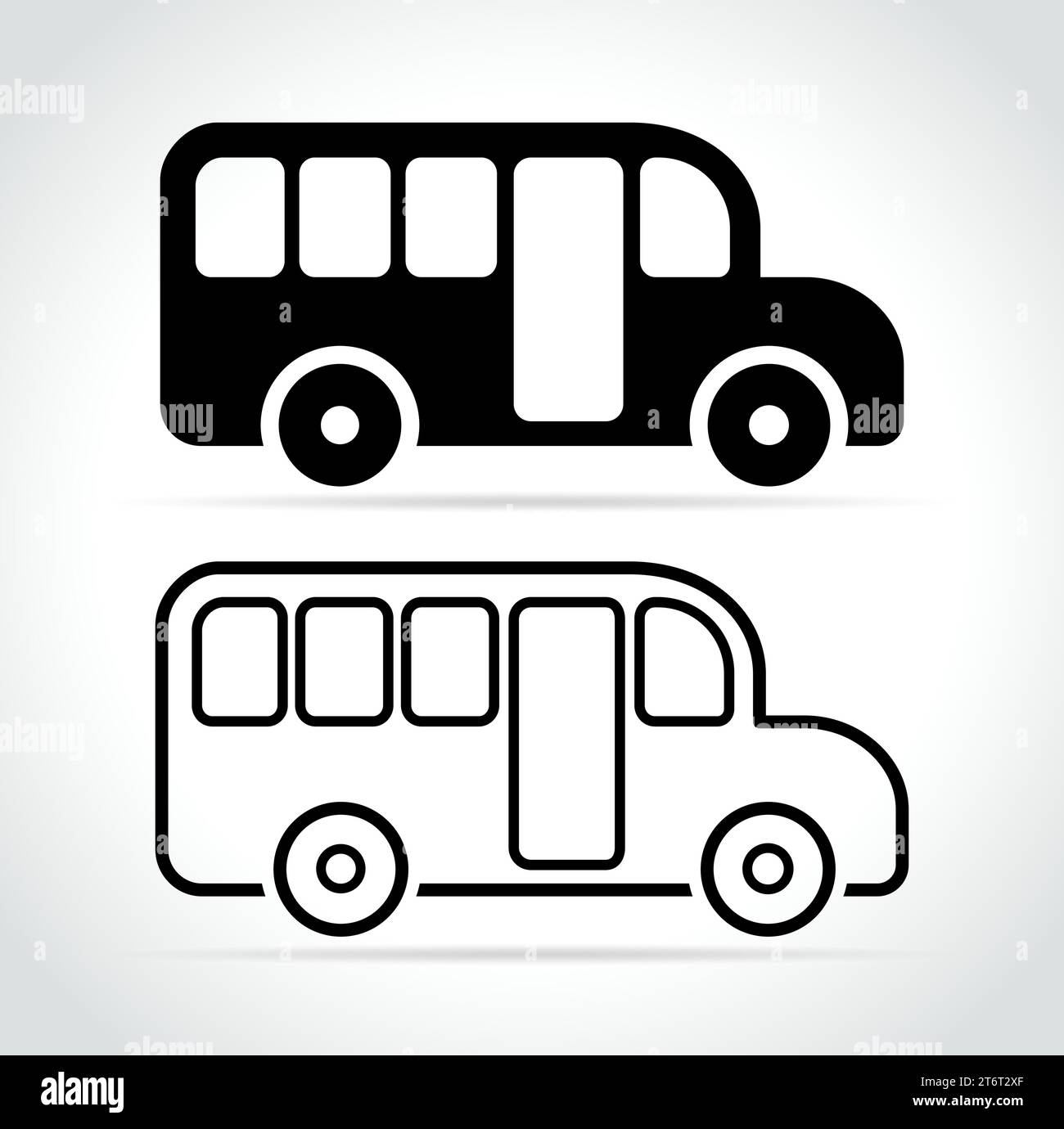 illustration of school bus black and white Stock Vector Image & Art - Alamy