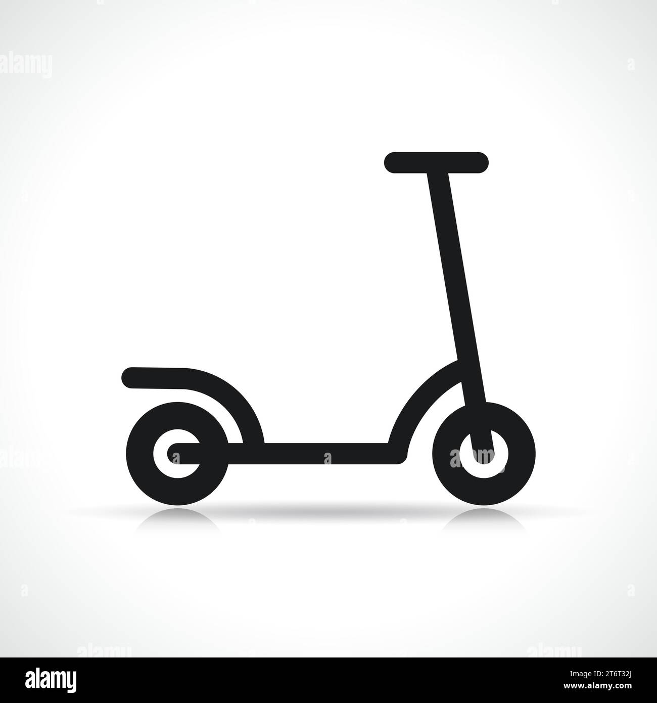 Illustration of electric scooter black icon isolated Stock Vector