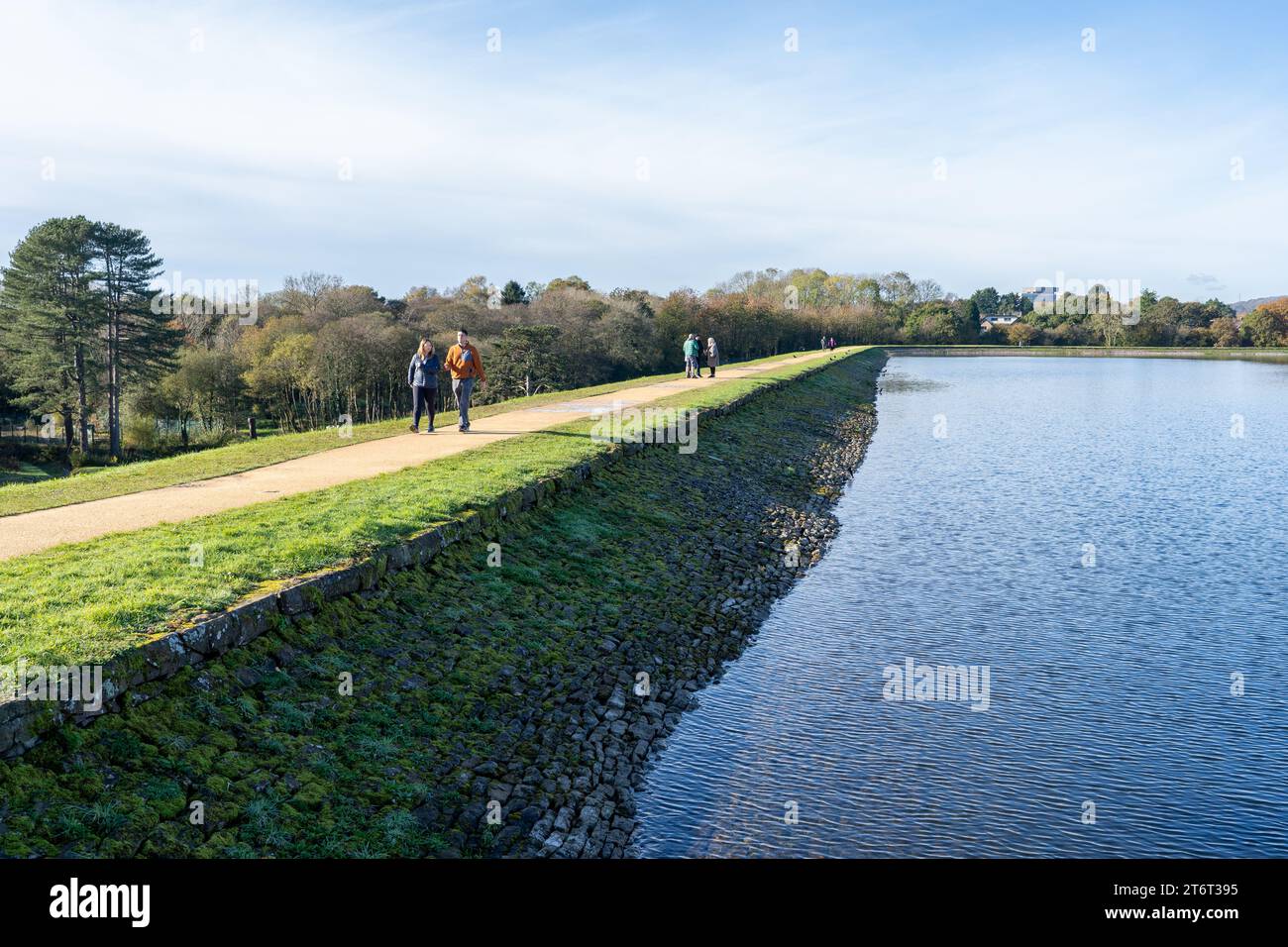 Llanishen reservoir and watersports centre, Cardiff, South Wales Stock Photo