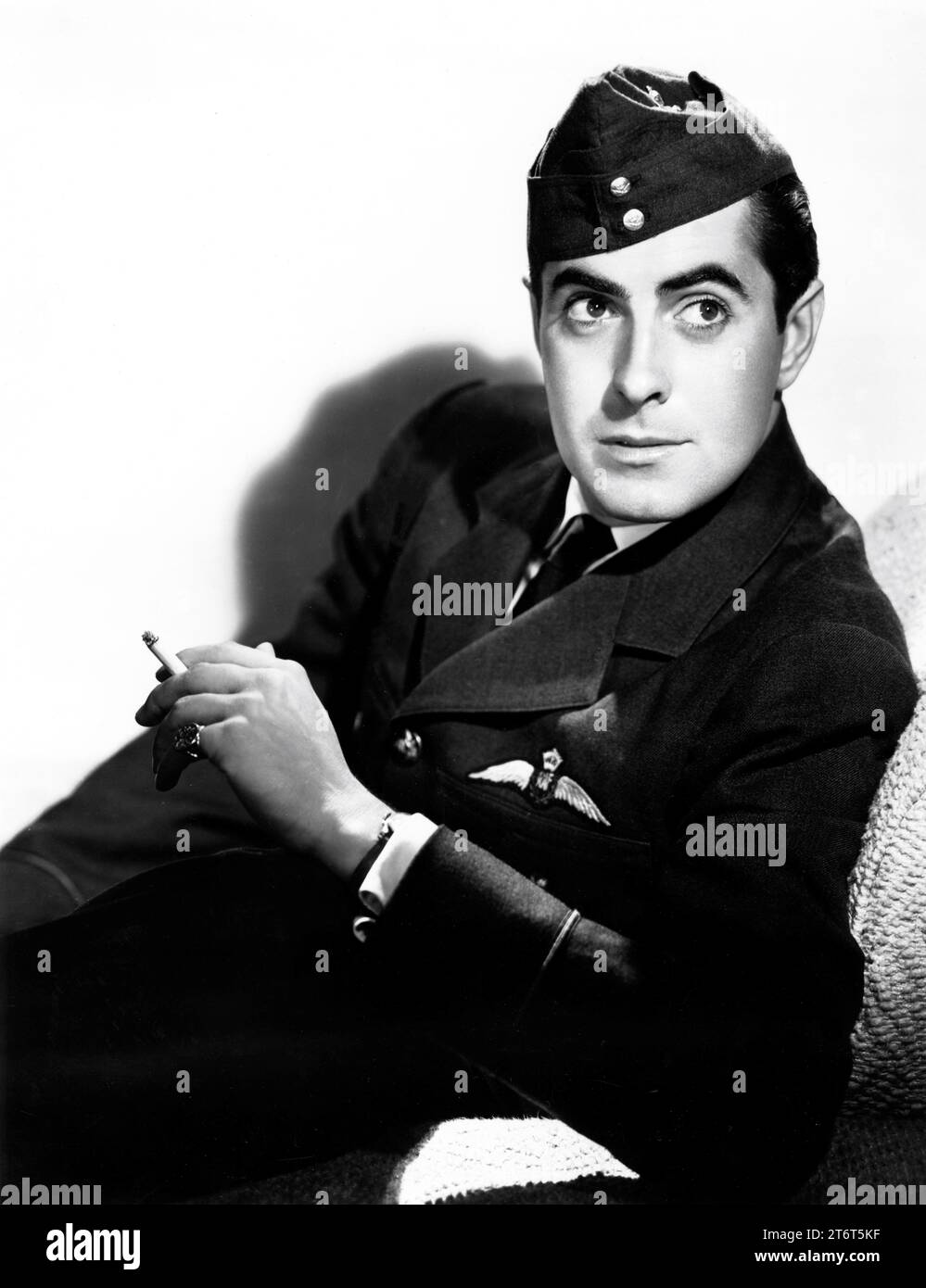 TYRONE POWER publicity portrait in RAF uniform for A YANK IN THE R.A.F