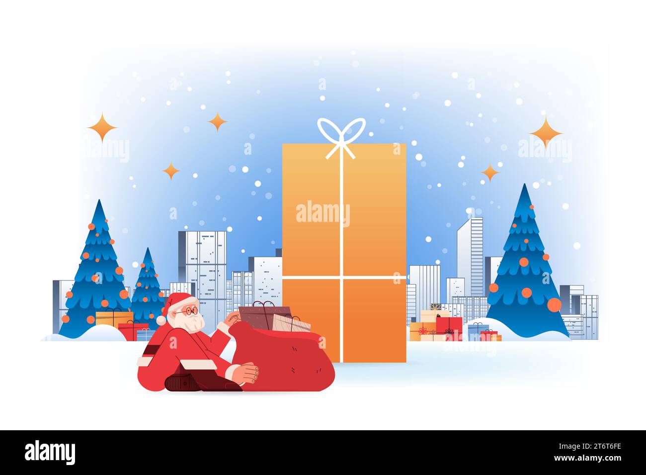 Festive banner laptop gift Stock Vector Images - Alamy