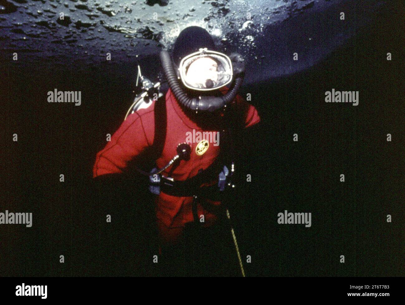 File photo dated 01/04/75 of the Prince of Wales diving under the arctic ice at Resolute Bay, Canada. Photos from every year of the King's life have been compiled by the PA news agency to celebrate King Charles III's 75th birthday. Issue date: Sunday November 12, 2023. Stock Photo