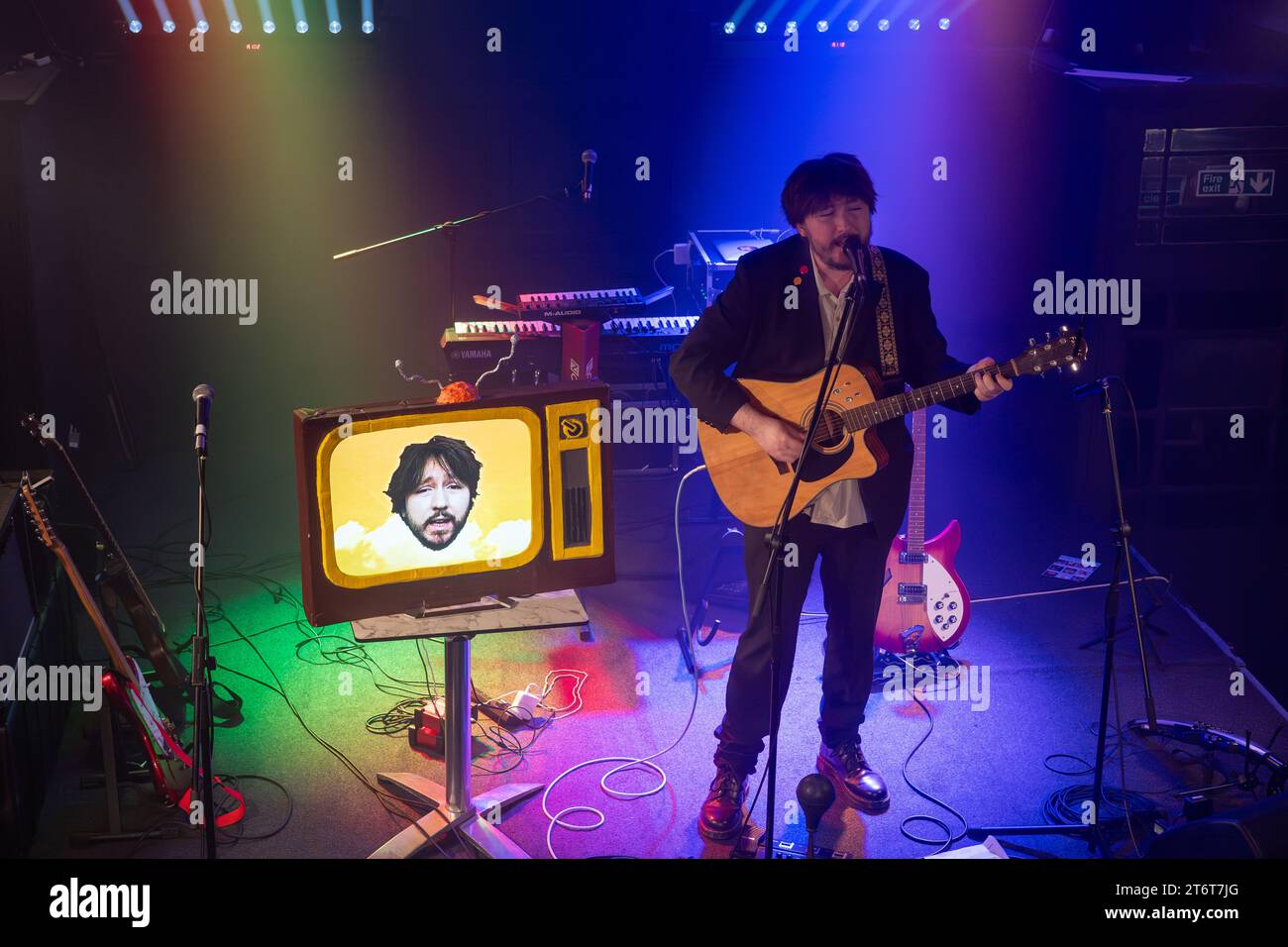 Tom McConnell performing as Novelty Island in Acapela Studios, Pentyrch