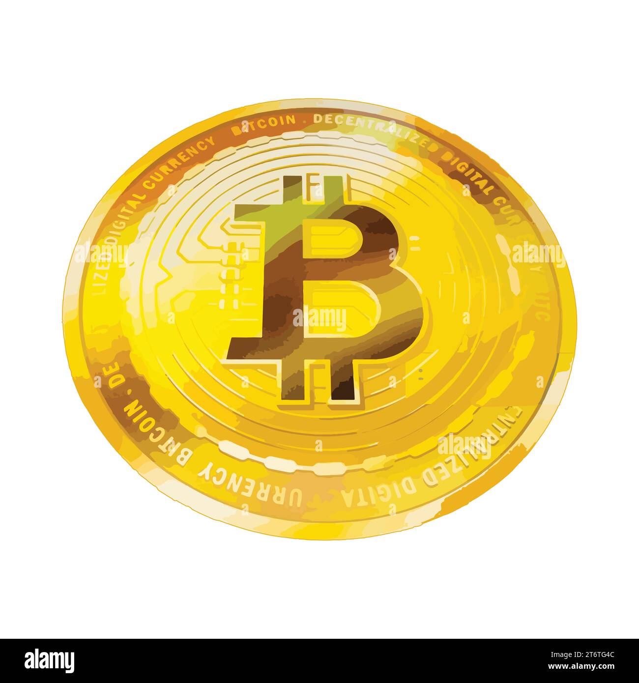 bitcoinCryptocurrencyVector Illustration Abstract Editable image Stock Vector