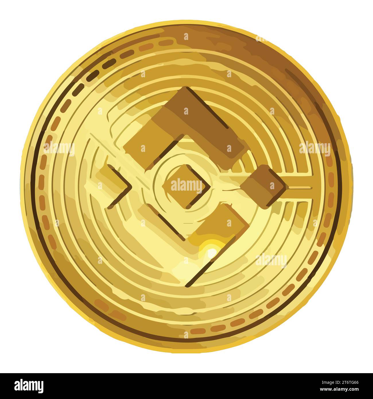 Binance Coin Cryptocurrency Vector Illustration Abstract Editable image Stock Vector