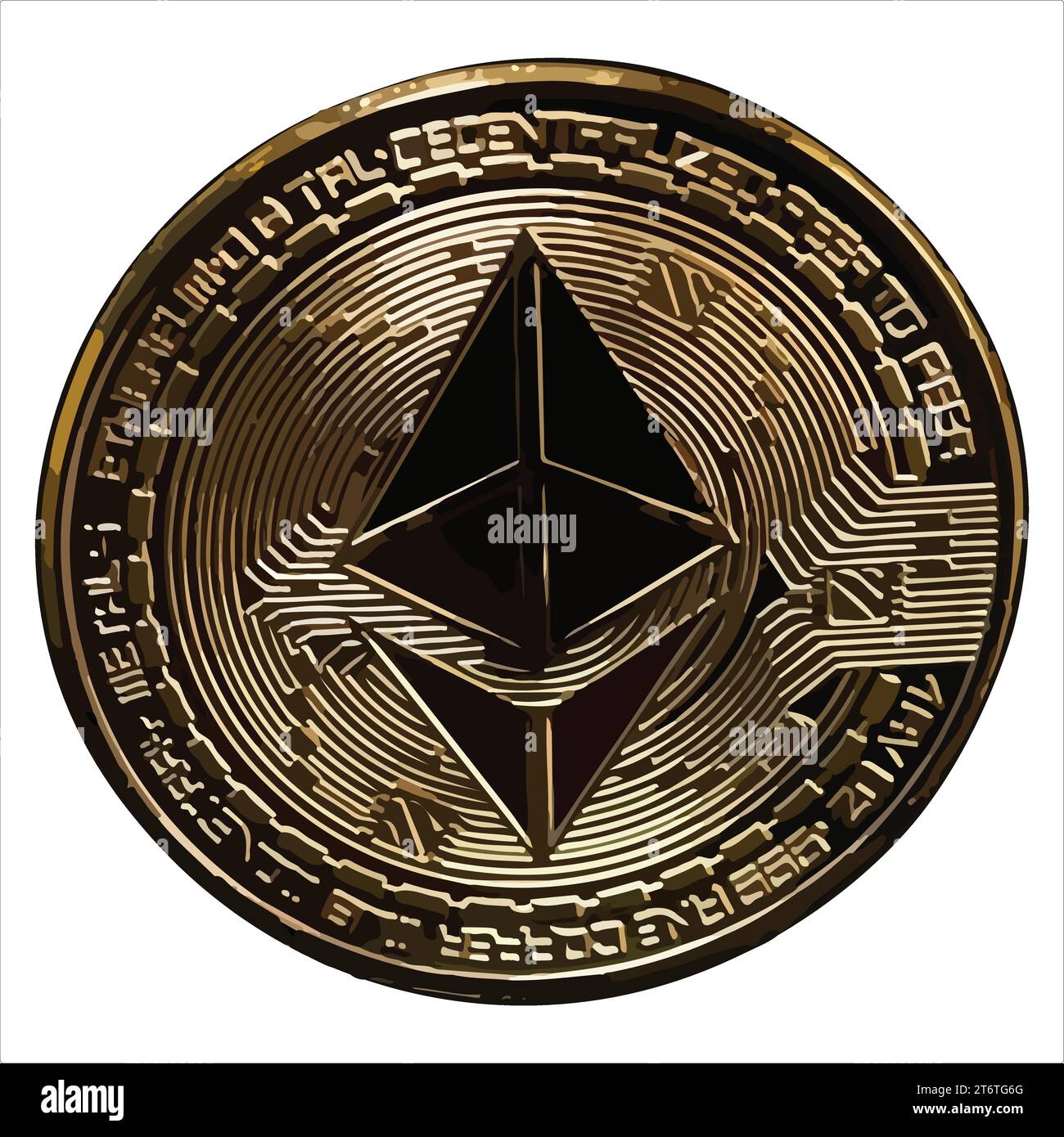 Ethereum Cryptocurrency Vector Illustration Abstract Editable image Stock Vector