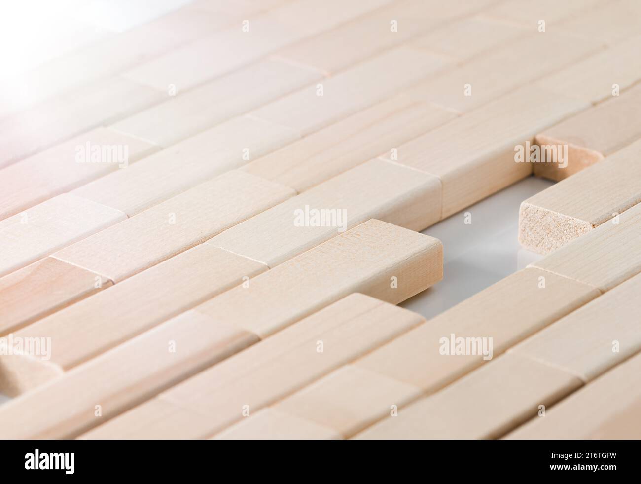 Wood block stacking. Business planning, concept for growth success