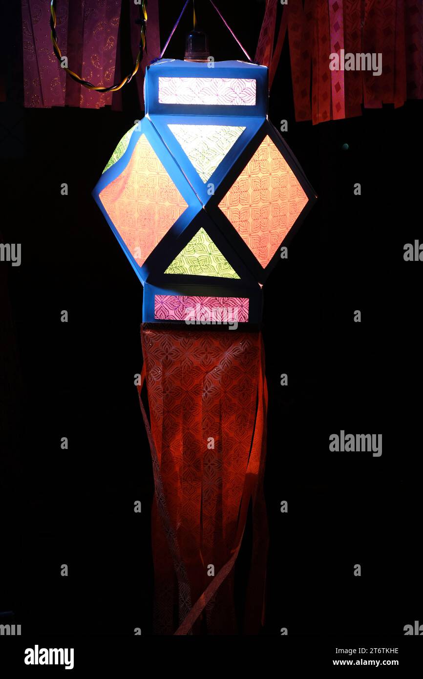 Hanging Diwali Lamp (Kandil) Diwali Festival Background, Colourful