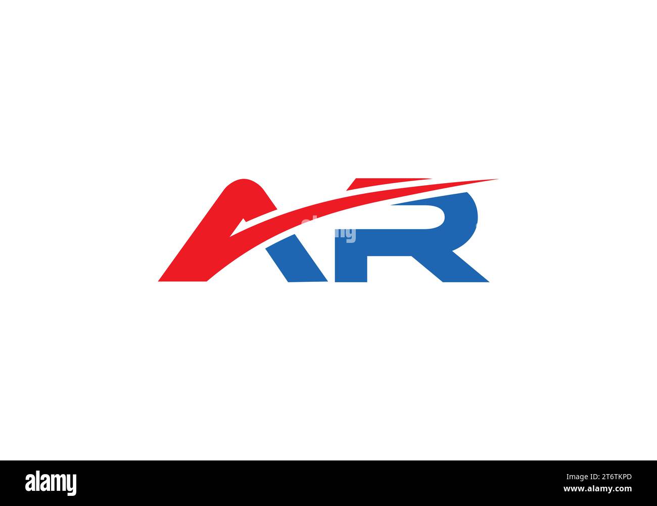 AR Letter Logo Design Vector Template. Abstract Letter AR Linked Logo Stock Vector