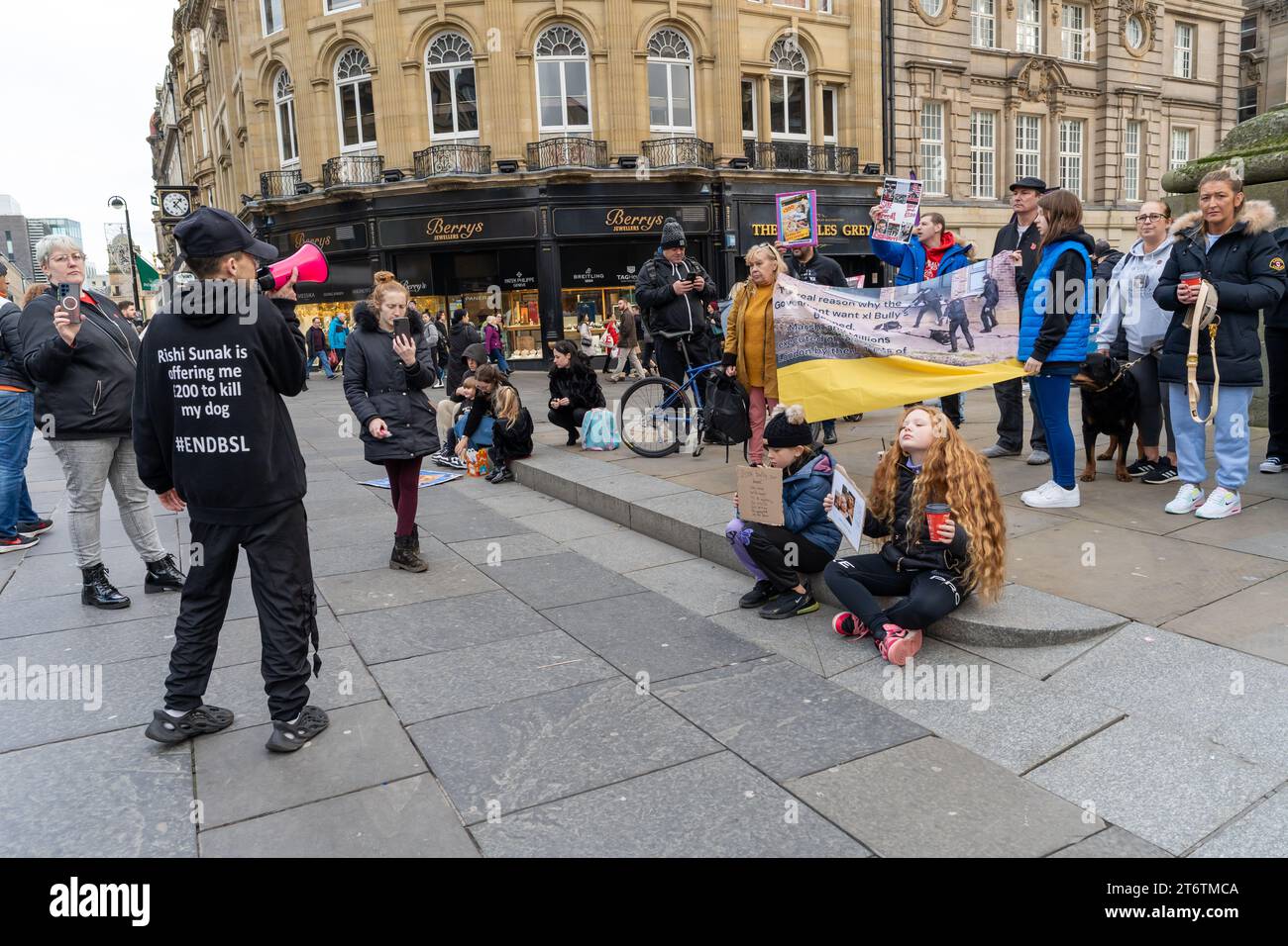 Newcastle upon Tyne, UK. 11th November 2023. Protest appealing for an