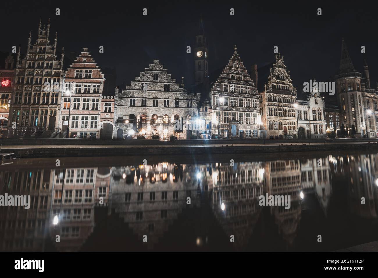 Medieval Buildings On Graslei Street In The Centre Of Ghent By The medieval-buildings-on-graslei-street-in-the-centre-of-ghent-by-the