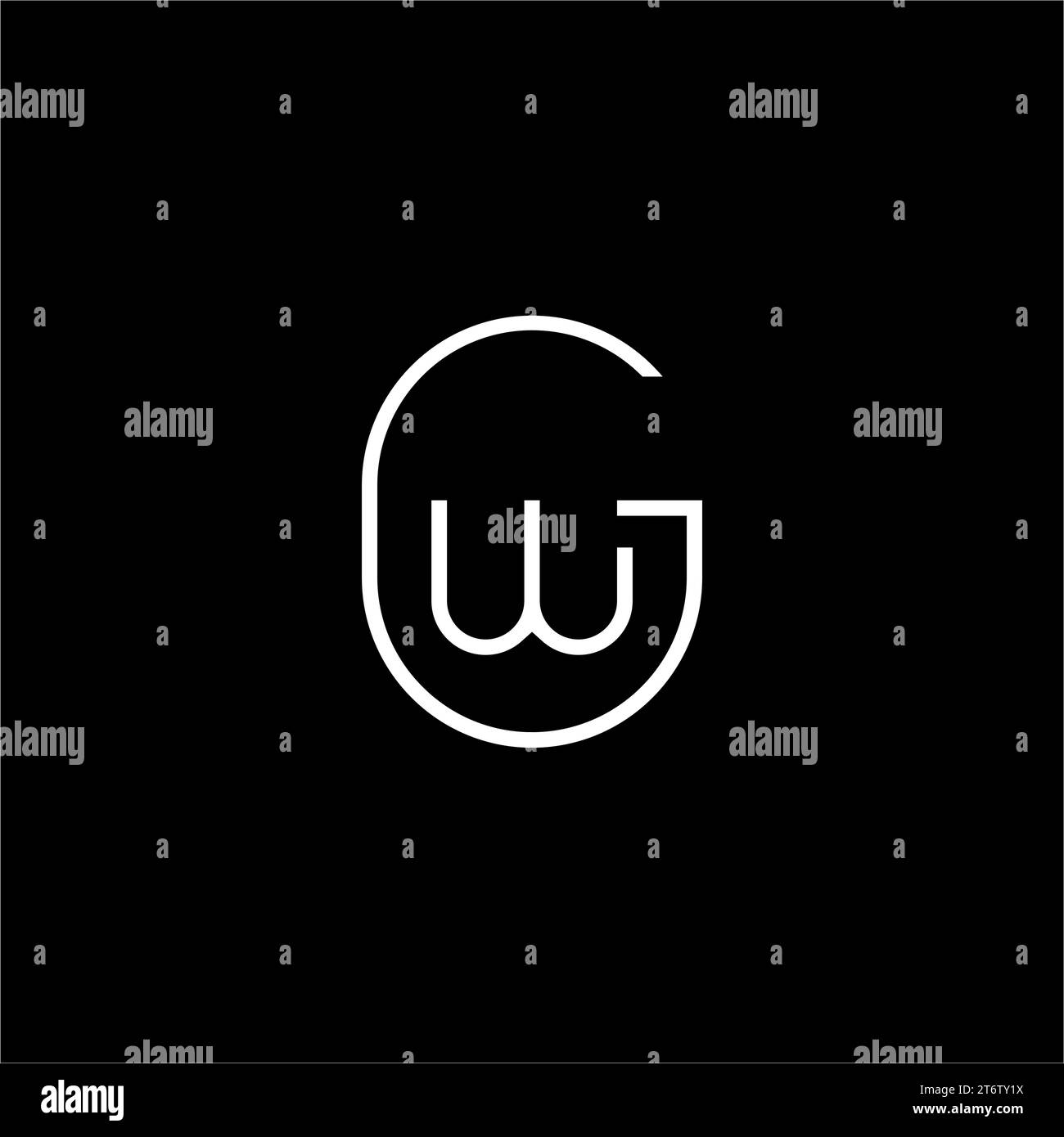 WG GW Logo, GW WG Monogram, Initial WG GW Logo, Letter GW WG Logo, Icon, Vector Stock Vector