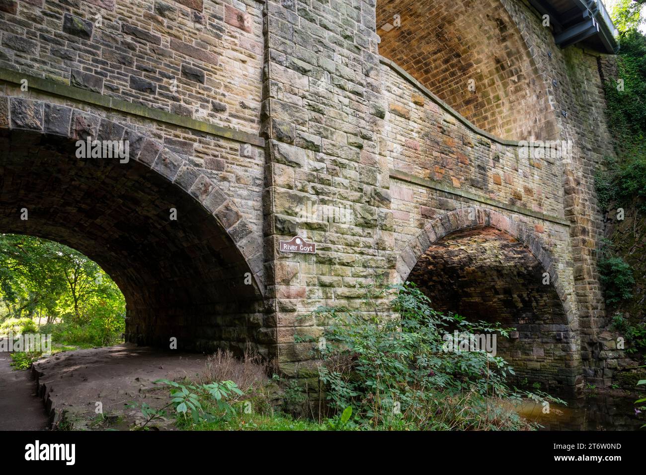 The Torrs Riverside Park at New Mills, Derbyshire, England. Stock Photo