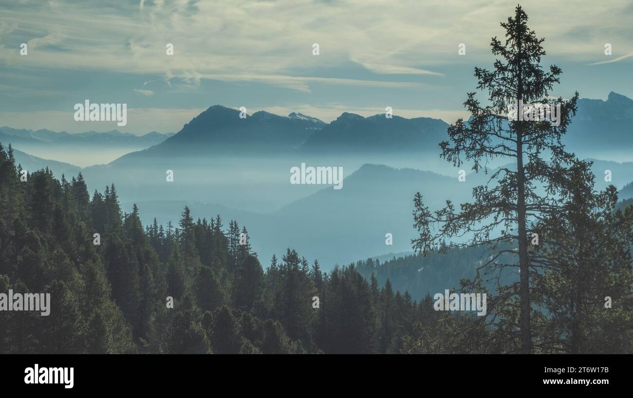Aerial view fog in spring hi-res stock photography and images - Alamy