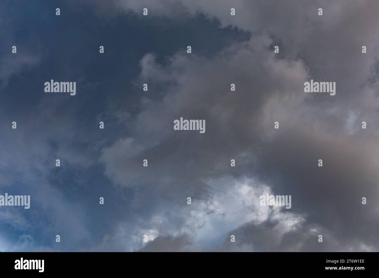 overcast sky, full-frame gray clouds background and texture Stock Photo