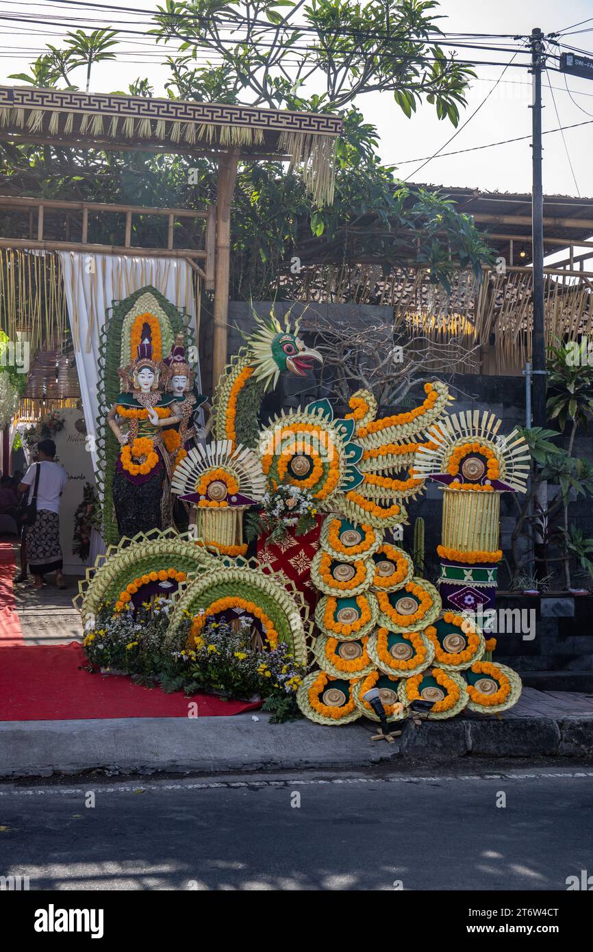 Decoration for weddings and celebrations in Bali, Indonesia Stock Photo