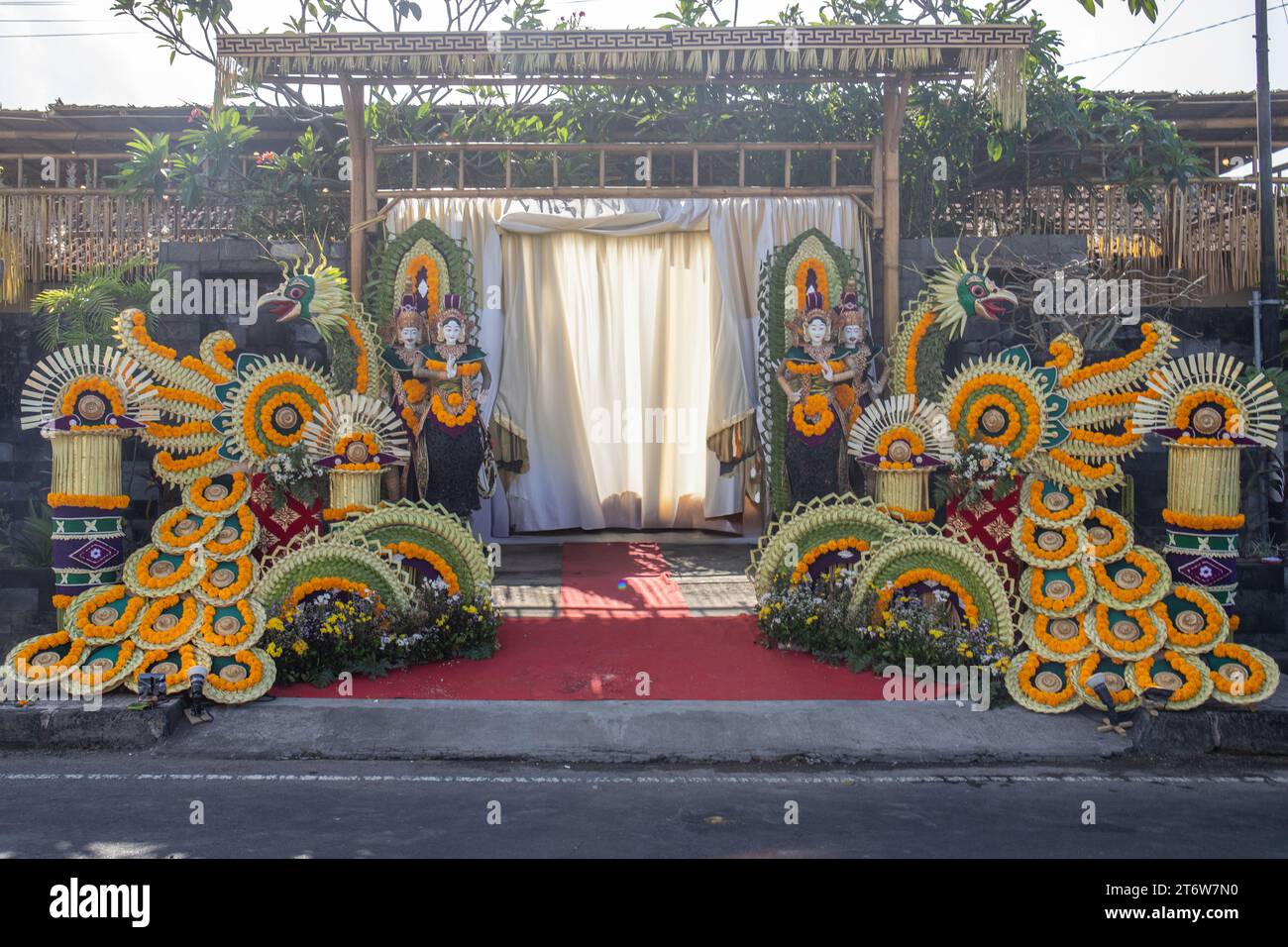 Decoration for weddings and celebrations in Bali, Indonesia Stock Photo