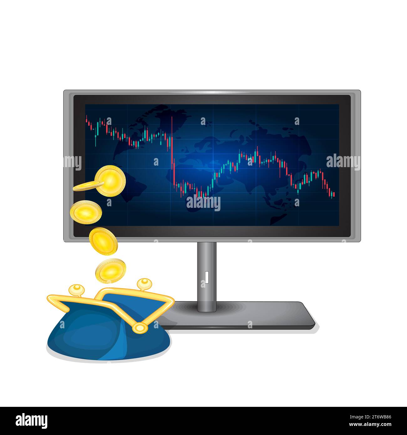 Stock market candle stick chart. Useful also for forex trading and crypto  trade graphs. Downtrend - bearish trend with market going down Stock Vector  Image & Art - Alamy