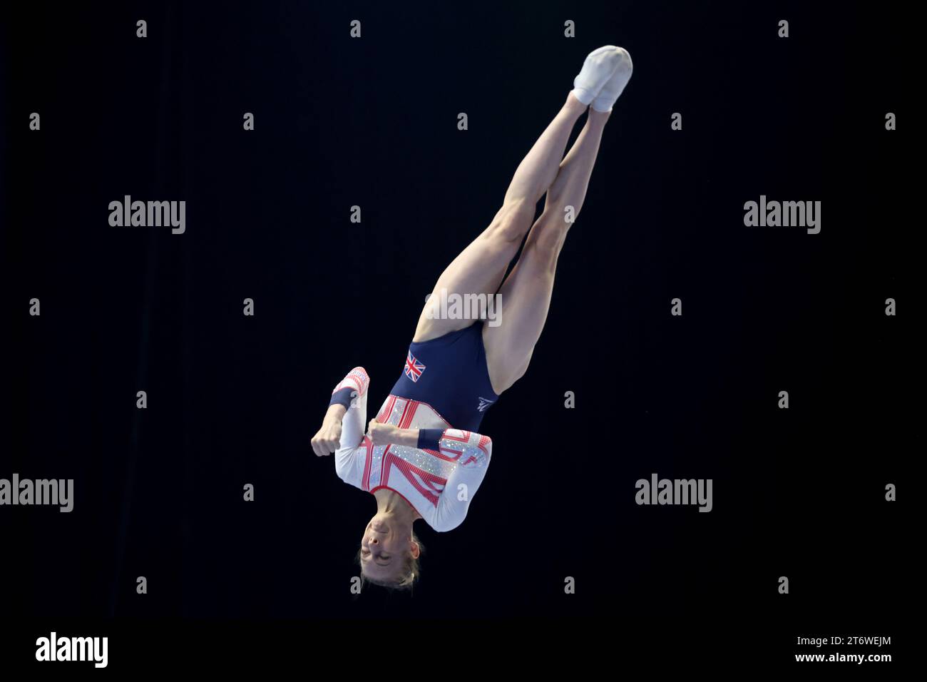 Great Britain’s Bryony Page competes in the Women’s Individual Trampoline Final during day four