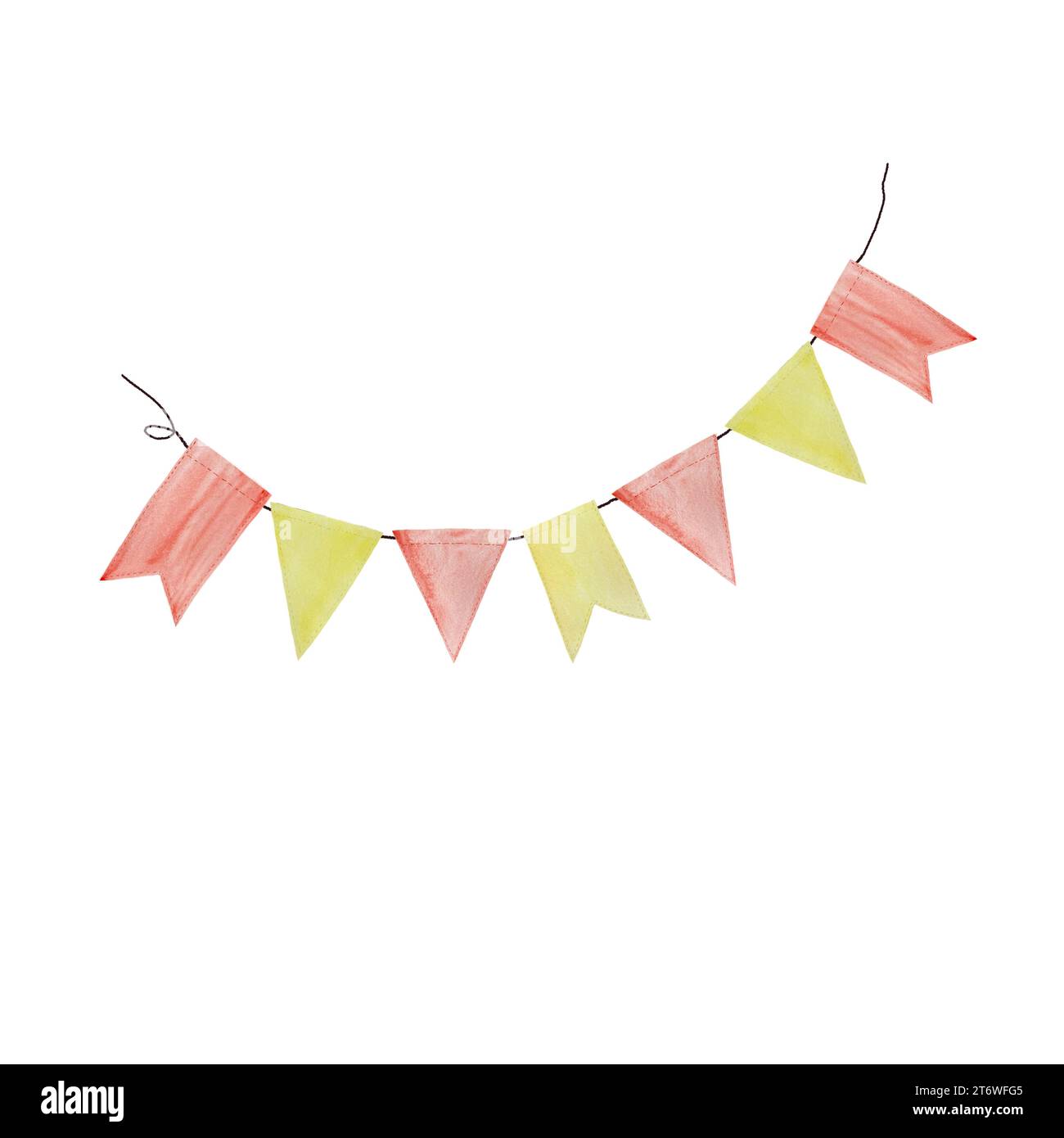 Watercolor flag garland isolated on white Stock Photo Alamy