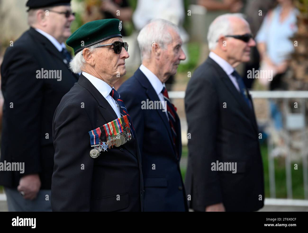 Floriana, Malta. 12th Nov, 2023. Veterans participate in the Remembrance Day ceremony in Floriana, Malta, on Nov. 12, 2023. Malta marked the Remembrance Day to salute the war dead on Sunday. Credit: Jonathan Borg/Xinhua/Alamy Live News Stock Photo