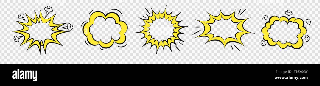Comic Frame Explosion Comic explosion bang vector effect. Slap burst boom frame Stock Vector ...