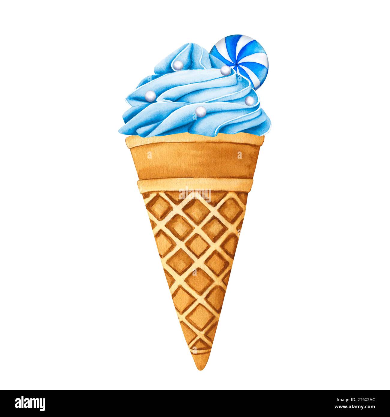 Tasty ice creams. Sweet summer dessert, gelato, icecream cone and