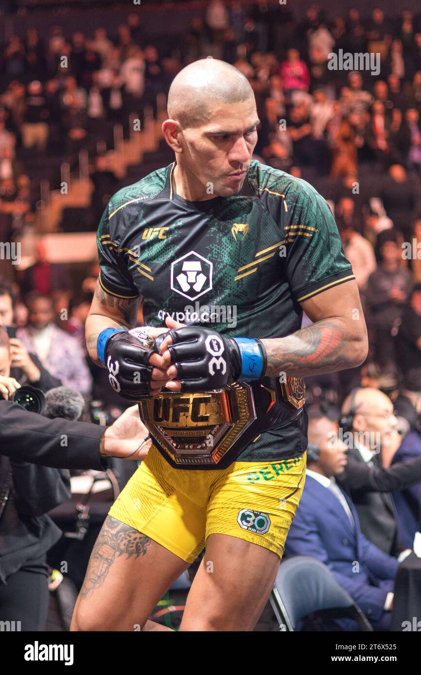 Jiri Prochazka of the Czech Republic (red) and Alex Pereira of Brazil