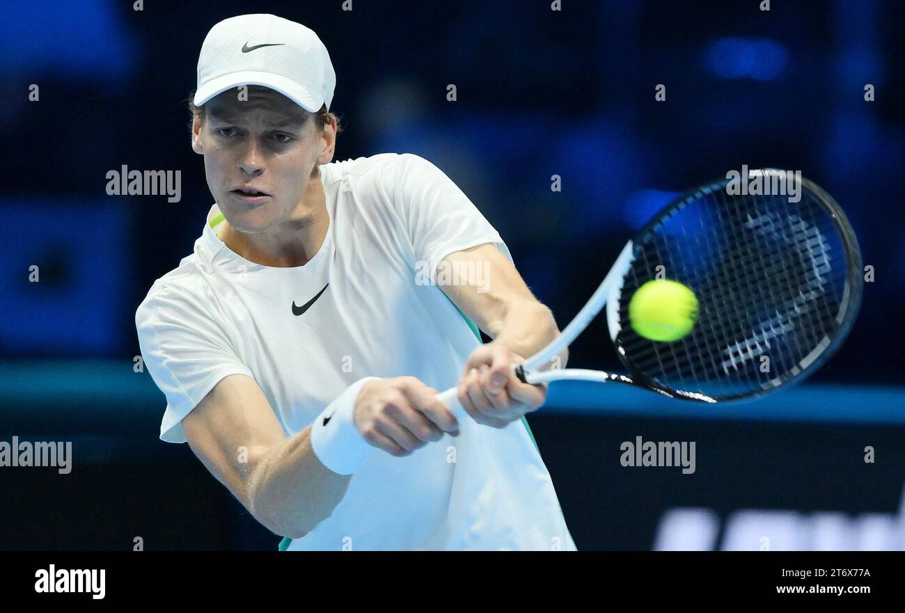 November 12 2023 TURIN ITALY Jannik Sinner Of Italy In Action november-12-2023-turin-italy-jannik-sinner-of-italy-in-action