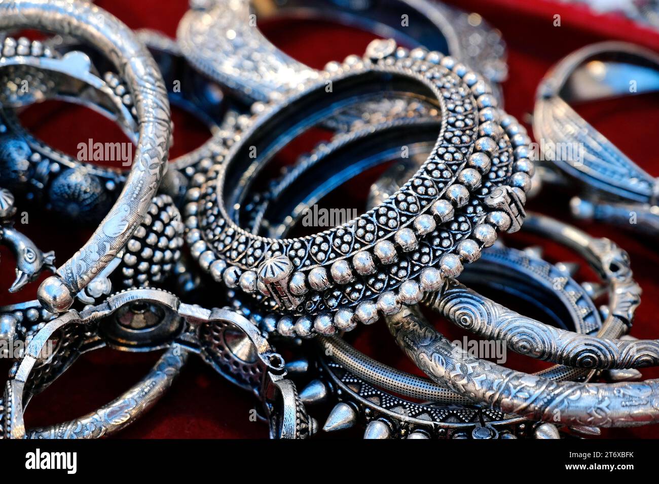 Local Bangles Indian bangles displayed in local shop in a market of Pune, India ...