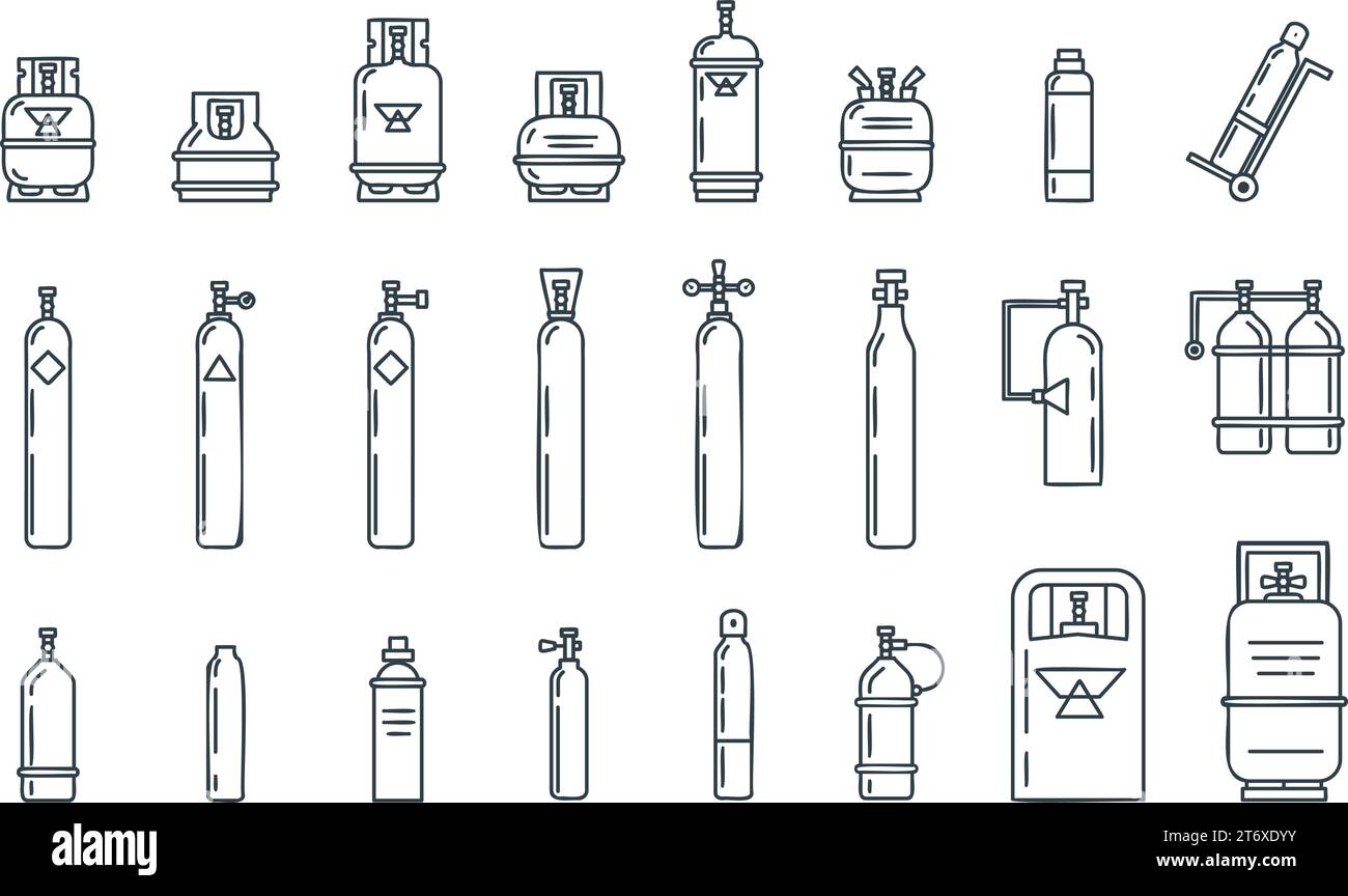 Oxygen Cylinder Icon, Gas Cylinder Tank For All Inert And Mixed Inert  Gases, Vector Icon - Vector Royalty Free SVG, Cliparts, Vectors, and Stock  Illustration. Image 196557711.