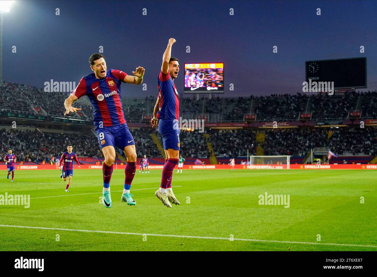 during the La Liga EA Sports match between FC Barcelona and Deportivo Alaves played at Lluis Companys Stadium on November 12, 2023 in Barcelona, Spain. (Photo by Bagu Blanco / PRESSINPHOTO) Stock Photo