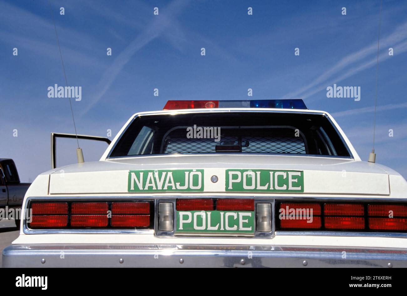 Car of the Navajo Nation Police with a clear blue sky Stock Photo Alamy