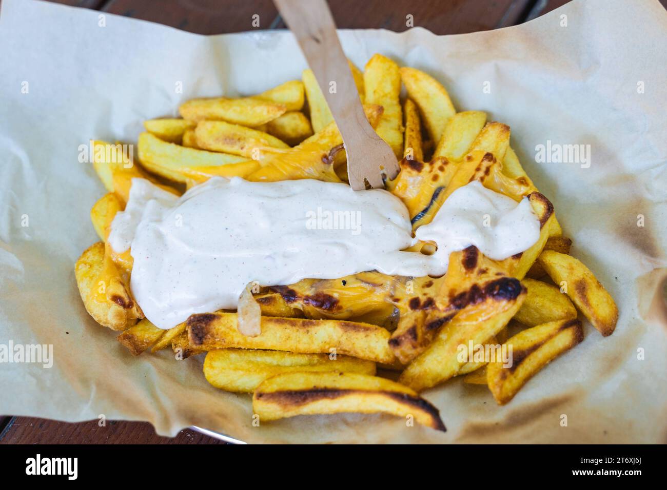 Kiel, Schleswig-Holstein, Germany - July 8, 2023: deep-fried chips ...